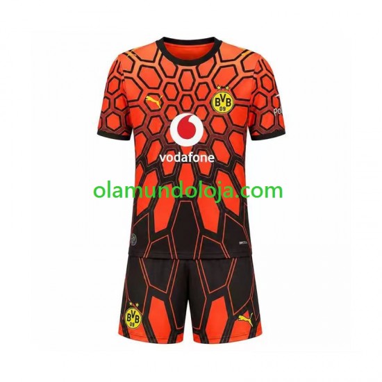 Camisola Borussia Dortmund Guarda-redes Criança Equipamento Primeiro 2026-2027 Manga Curta